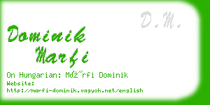 dominik marfi business card